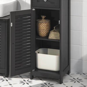 Bad Hochschrank | Badschrank | Badregal Grau | FRG236-DG