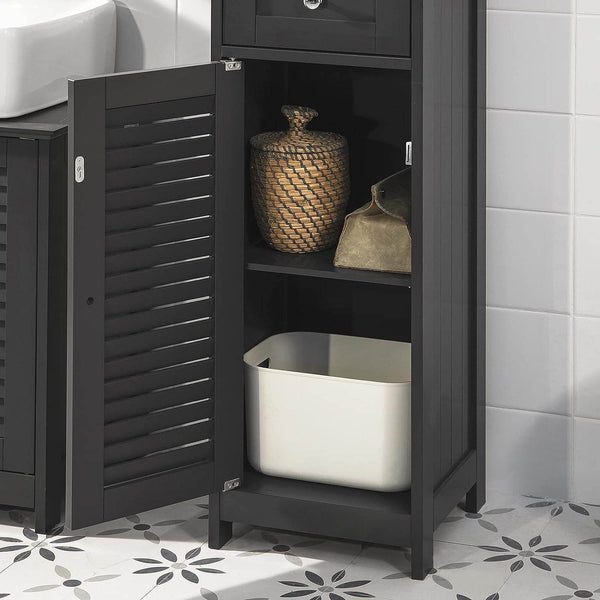 Bad Hochschrank | Badschrank | Badregal Grau | FRG236-DG