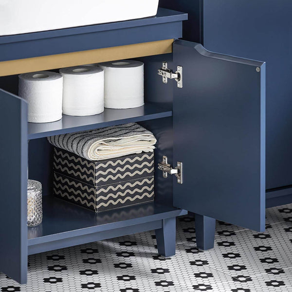 Waschbeckenunterschrank | Badschrank | Waschtisch | Blau | BZR113-B