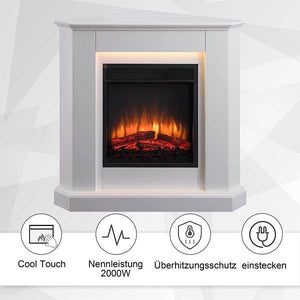 BALDERIA LED Elektrokamin Candela 3D-Flammeneffekt 2000W