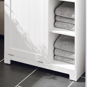 Wäscheschrank mit Wäschesack Wäschesammler Wäschekorb Weiss BZR105-W