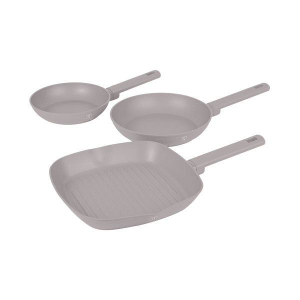 Berlinger Haus 3-teiliges Bratpfannen Set 20/24/28cm matt Taupe Collection