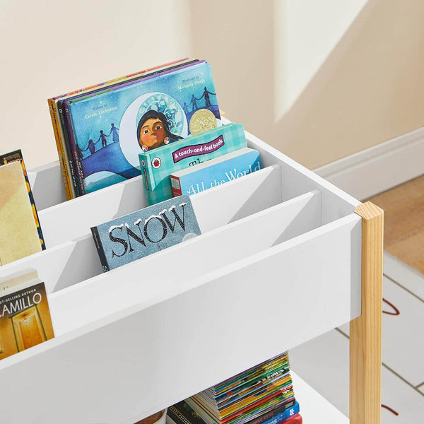 Kinderbücherregal Spielzeugregal Aufbewahrungsregal für Kinder KMB35-W