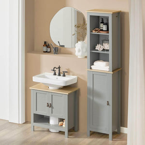 Bad Hochschrank | Badschrank | Badregal | Badezimmerschrank | BZR68-HG