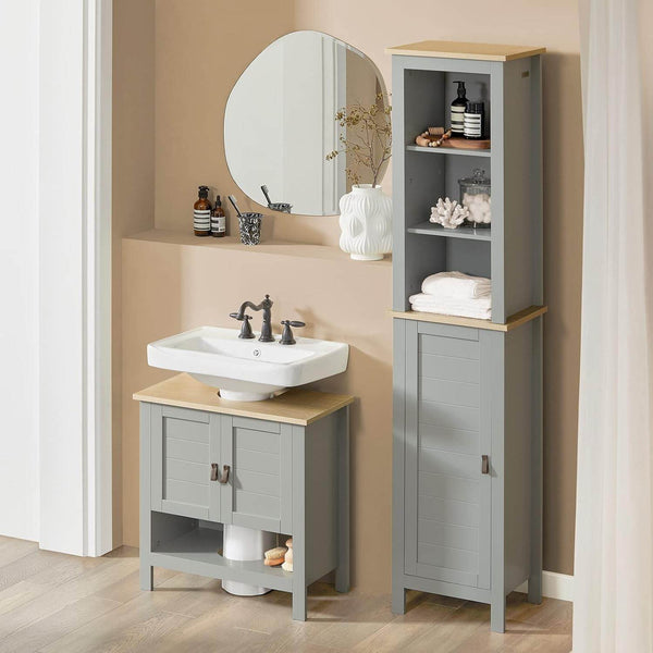 Bad Hochschrank | Badschrank | Badregal | Badezimmerschrank | BZR68-HG
