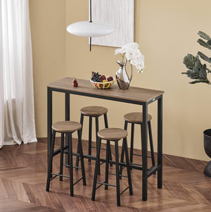 Bartisch mit 4 Stühlen | Bartisch set | Stehtisch | 5-teilig | OGT22-SCH