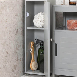 Bad Hochschrank Badschrank Badregal Hellgrau BZR34-HG