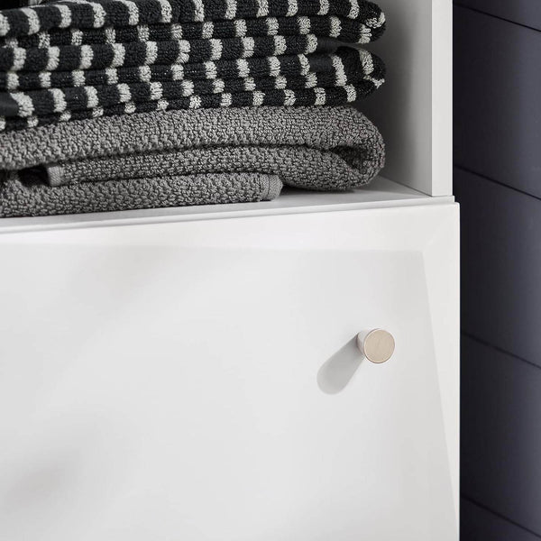 Bad Hochschrank | Badschrank | Badregal | Badmöbel Weiss BZR91-W