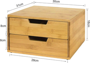 Kaffeekapsel Box | Aufbewahrungsbox | Schubladenbox Bambus | FRG82-N