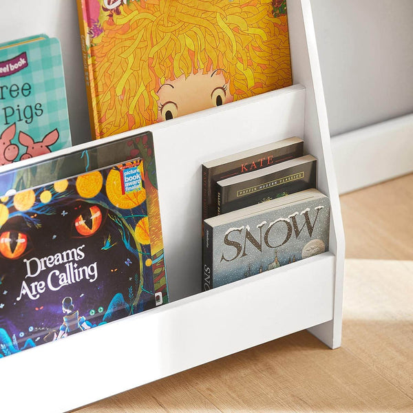 Kinderbücherregal Zeitungsständer Aufbewahrungsregal für Kinder KMB32-W