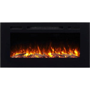 BALDERIA Fiamma 40" Elektrischer Einbaukamin, LED 3D-Flammeneffekt 2000W