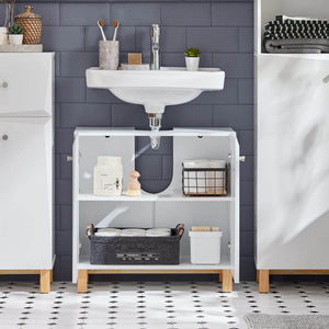 Waschbeckenunterschrank | Badschrank | Waschtisch | Unterschrank Weiss BZR92-W