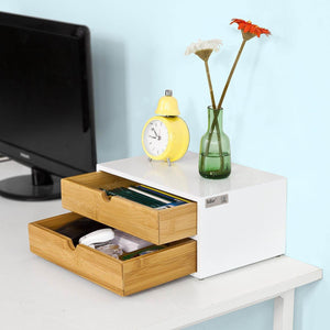 Kaffeekapsel Box Aufbewahrungsbox Schubladenbox Bambus FRG180-WN