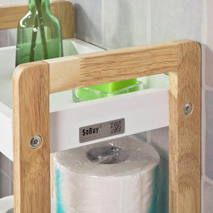 Badregal kleines Regal Aufbewahrungsregal Weiss FRG226-WN