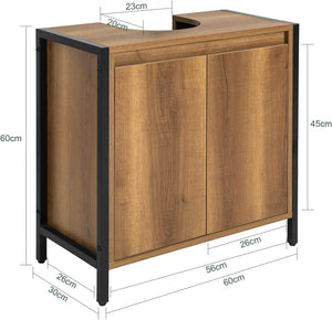 Waschbeckenunterschrank | Badezimmerschrank | Waschtisch | BZR63-PF
