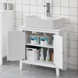 Waschbeckenunterschrank Weiss Badezimmerschrank | Landhaus | FRG202-W