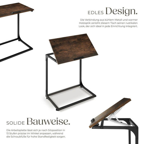 Beistelltisch Ruston Industrial Holz dunkel, rustikal