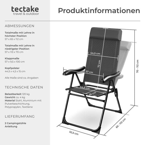 Camping chair Müritz, set of 2