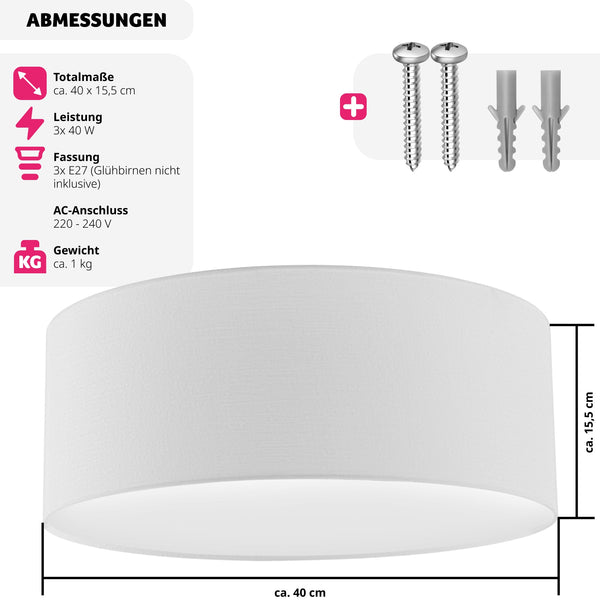 Deckenleuchte Circum weiss