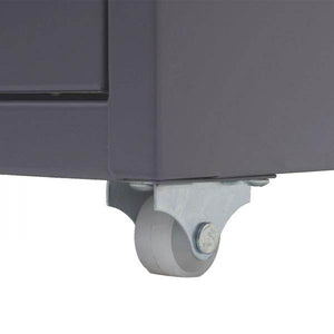 Rollcontainer Boston T851, Schubladenschrank Stahlschrank, 69x28x41cm 5 Schubladen ~ dunkelgrau weiss-dunkelgrau