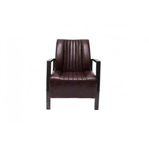Sessel Loungesessel Polstersessel Relaxsessel, Metall Industriedesign - vintage braun