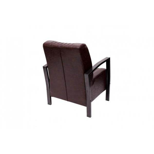 Sessel Loungesessel Polstersessel Relaxsessel, Metall Industriedesign - vintage braun