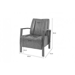 Sessel Loungesessel Polstersessel Relaxsessel, Metall Industriedesign - vintage braun
