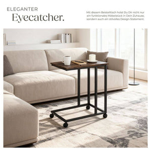 Luton side table, industrial style, dark wood, rustic 
