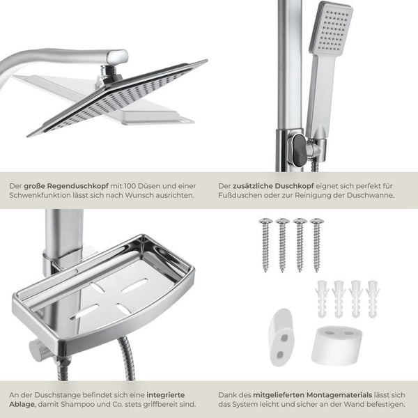 Aluminium Regenduschsystem