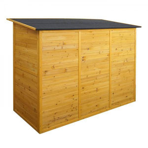 1er-Fahrradgarage HWC-H60, Fahrradbox Gerätehaus, abschließbar 152x184x98cm ~ braun