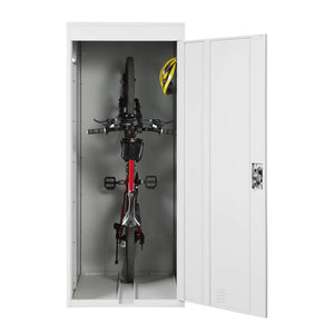 Fahrradgarage Fahrradrbox Metall ~ hellgrau