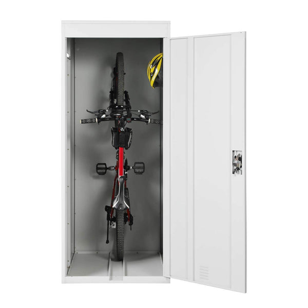 Fahrradgarage Fahrradrbox Metall ~ hellgrau