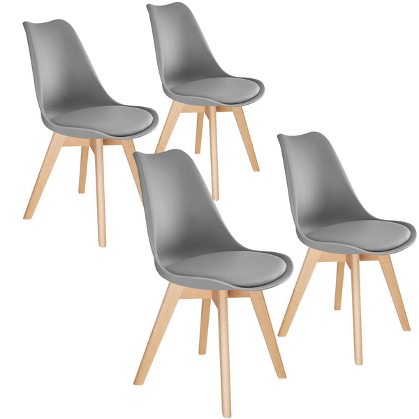 Set Esszimmerstuhl Frederikke grau 4er Set