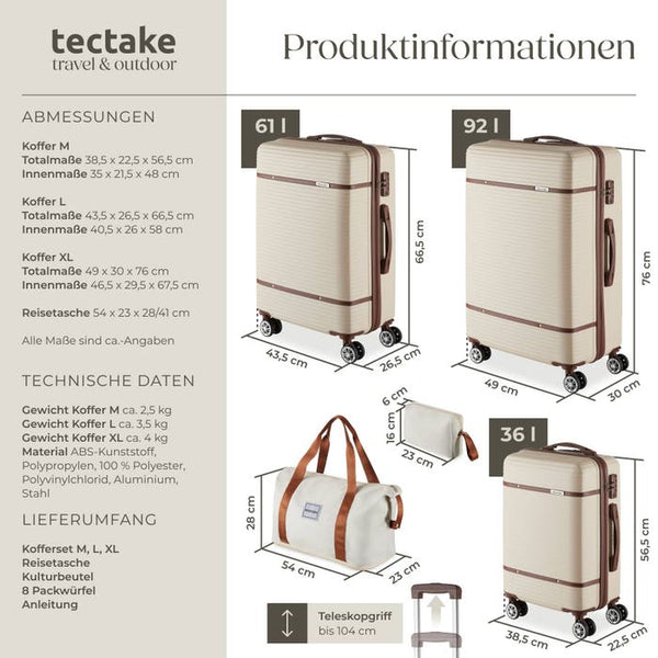 Reisekofferset Madison creme