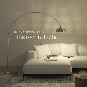 Bogenleuchte Arcus Nickel matt