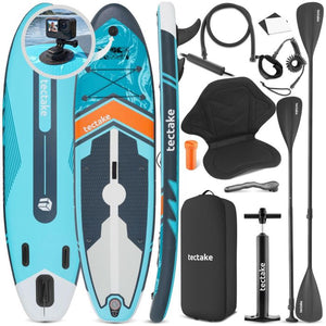 Stand-Up Paddle Board 2in1 Palagios türkis/orange 288 cm mit Kamerahalterung