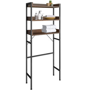 Badezimmerregal Seattle Industrial Holz dunkel, rustikal 67 x 25 x 165,5 cm