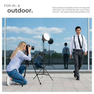 2 Studioleuchten im Set Stativ & Leuchtmittel