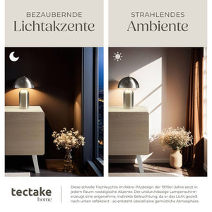 Retro-Tischlampe Altea Nickel matt