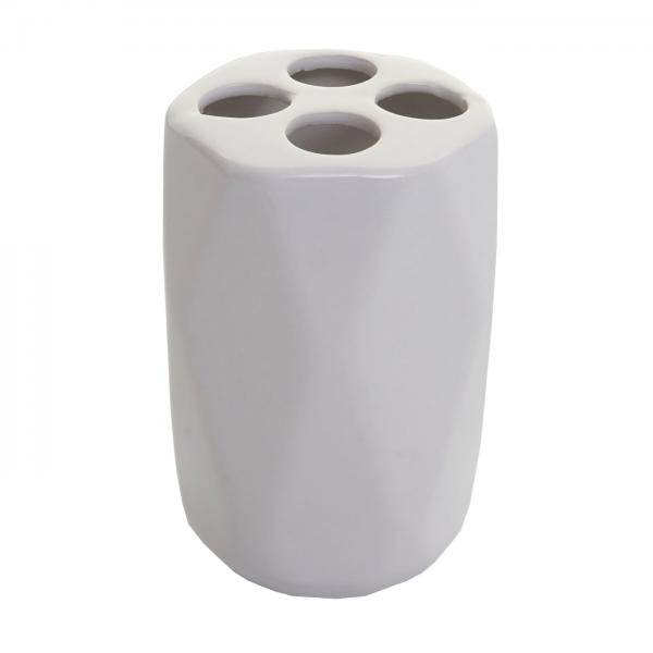 5-teiliges Badset HWC-H88, WC-Garnitur Badezimmerset Badaccessoires, Keramik ~ weiss