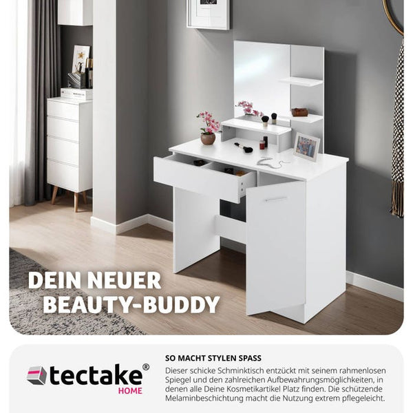 Zoe white dressing table