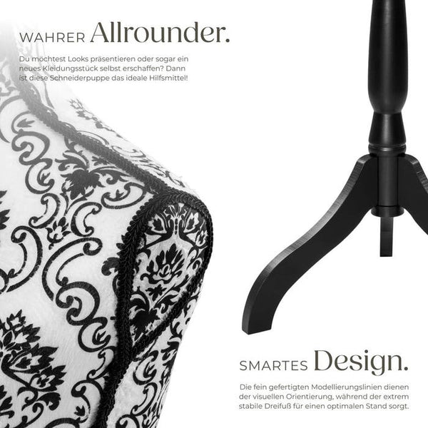 Mannequin de couture, noir et blanc