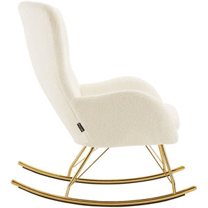 Schaukelstuhl Swing creme/gold