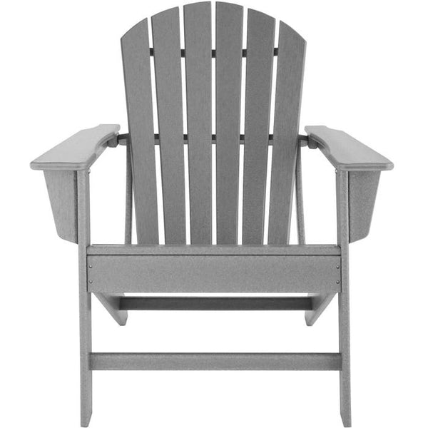 Gartenstuhl im Adirondack-Design hellgrau