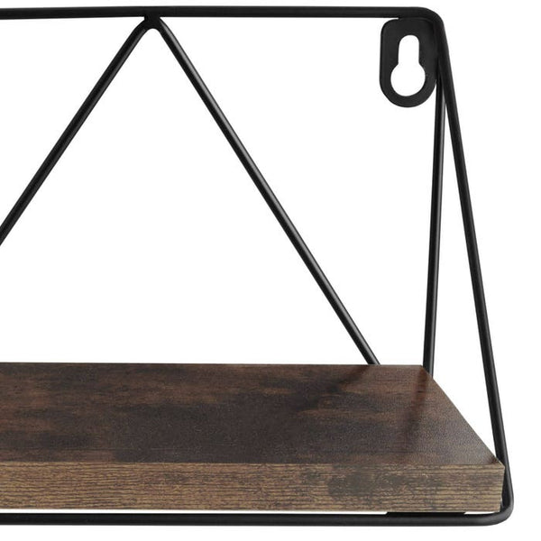 2 Rockport Industrial hanging shelves, dark brown