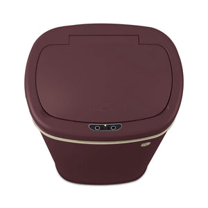 Poubelle Berlinger Haus avec capteur, 58 L, bordeaux mat, Collection Leonardo