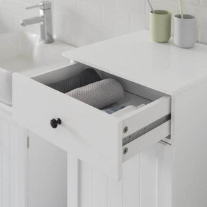 Wäscheschrank mit Wäschesack | Wäschesammler | Wäschekorb Weiss