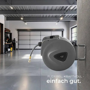 Druckluftschlauch mit Trommel grau 20 m