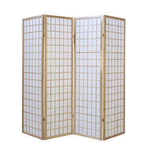 4fach Holz Paravent Raumteiler Shoji NEU !in natur!