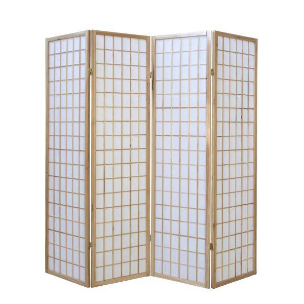 4fach Holz Paravent Raumteiler Shoji NEU !in natur!